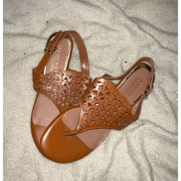 Rampage cognac brown flat gladiator sandals | Sz 9 - Picture 6 of 6